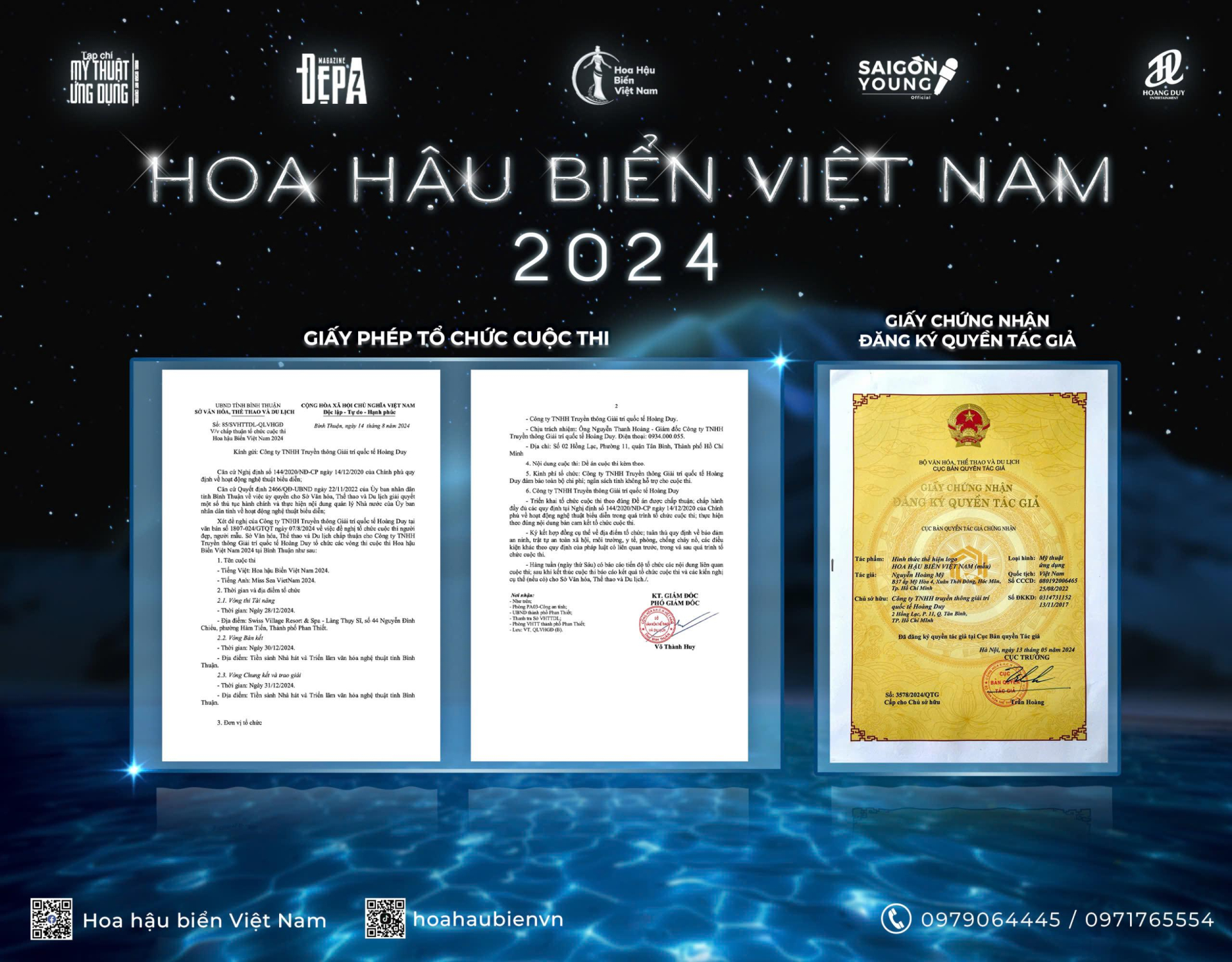 Hoa hậu Biển Việt Nam 2024 - Công ty Hoàng Duy nắm bản quyền tổ chức, hứa hẹn mang đến những khung bậc cảm xúc ấn tượng với màn pháo hoa chào đón năm mới