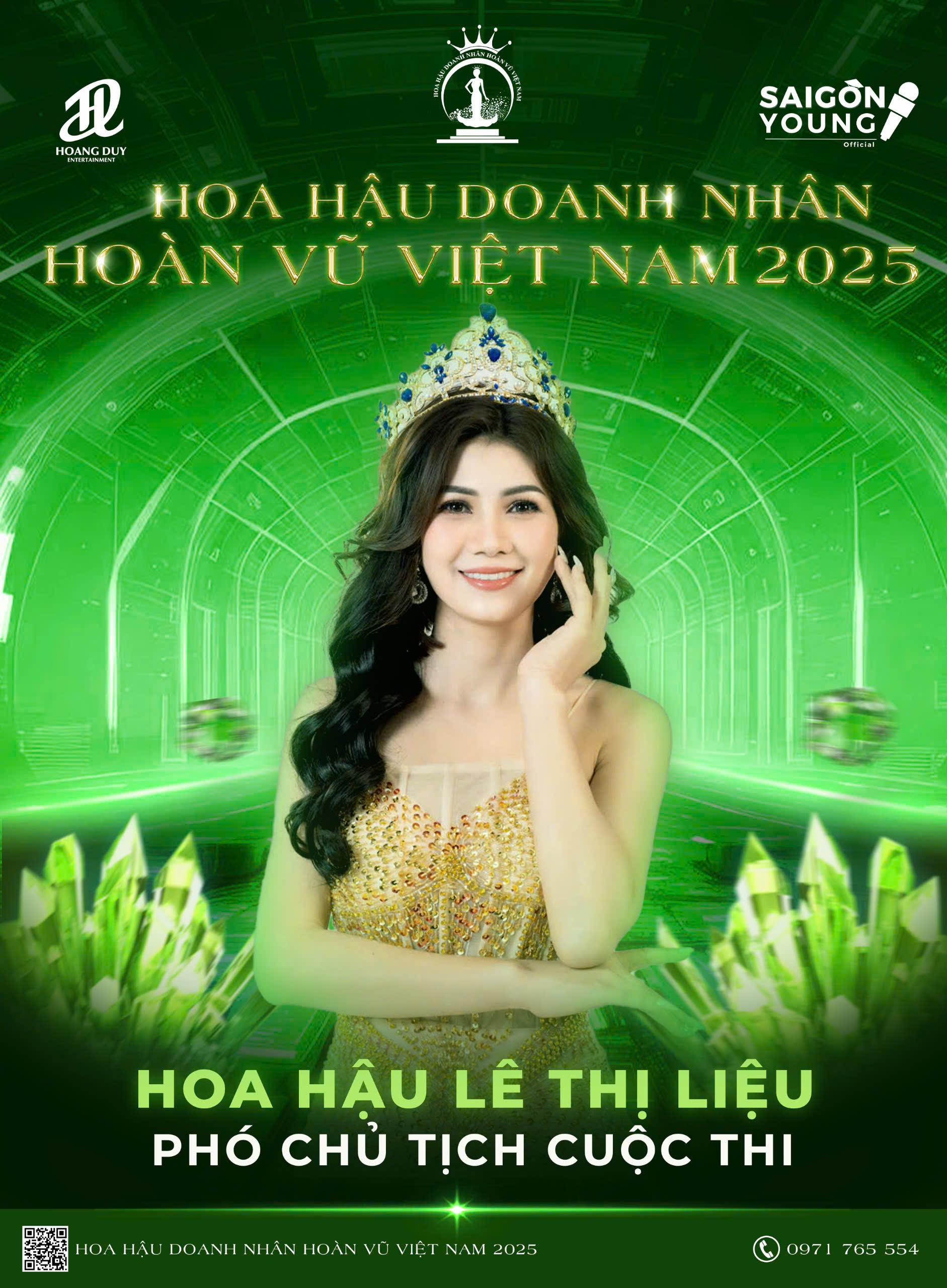 Hoa hậu Lê Liệu đảm nhận vai trò Phó chủ tịch cuộc thi Hoa hậu Doanh nhân Hoàn vũ Việt Nam 2025