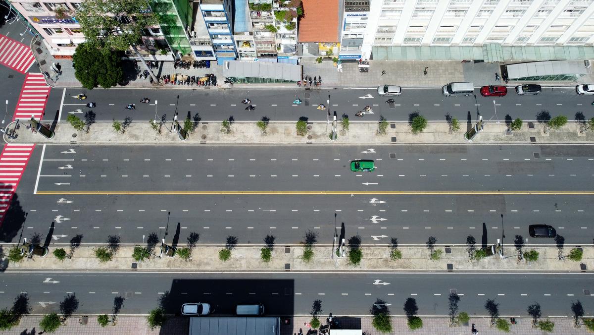 Đường Lê Lai khu vực chợ Bến Thành DJI_0760