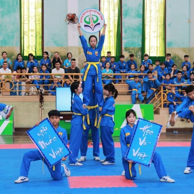 Võ nhạc Vovinam gây ấn tượng ở Giải thể thao học sinh toàn quốc