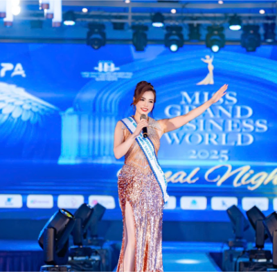 TINA LƯU “GIỌNG HÁT CHẠM VÀO ĐỨC TIN” GIÀNH MISS TÀI NĂNG TẠI MISS GRAND BUSINESS WORLD 2025