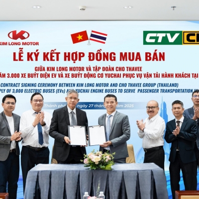 Sau Hàn Quốc, Kim Long Motor có hợp đồng “khủng” 3.000 xe buýt điện với đối tác Thái Lan