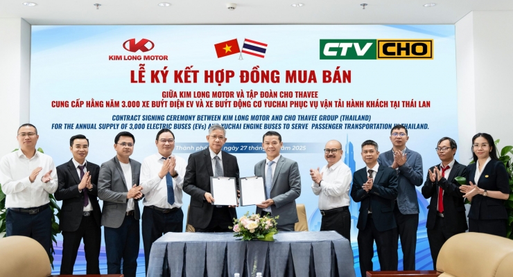 Sau Hàn Quốc, Kim Long Motor có hợp đồng “khủng” 3.000 xe buýt điện với đối tác Thái Lan